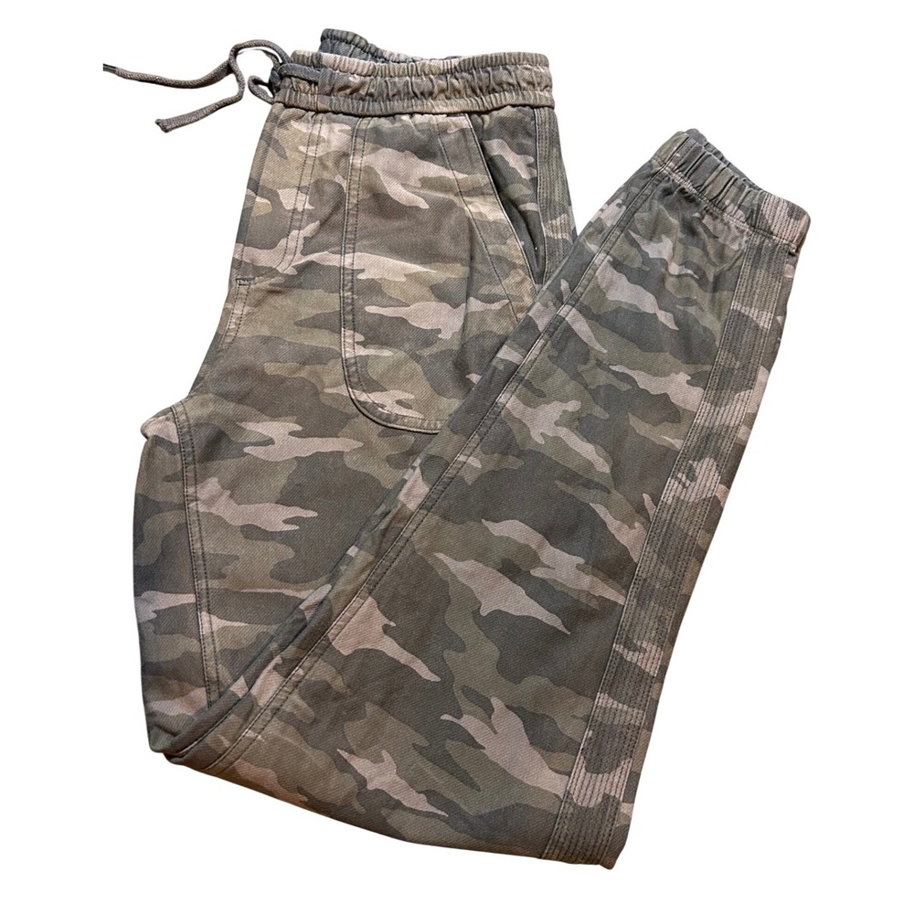 Athleta Camo Farallon Jogger Pants Green Brown Camouflage Size 6T Tall